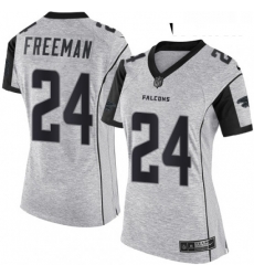 Womens Nike Atlanta Falcons 24 Devonta Freeman Limited Gray Gridiron II NFL Jersey Womens Nike Atlanta Falcons 24 Devonta Freeman Limited Gray Gridiron II NFL Jersey