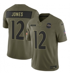 Men Baltimore Ravens 12 Jacoby Jones Olive 2025 F U S E Salute to Service Limited Football Jersey Men Baltimore Ravens 12 Jacoby Jones Olive 2025 F U S E Salute to Service Limited Football Jersey