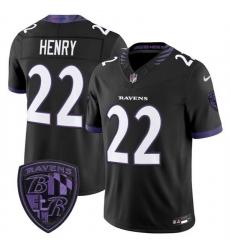Men Baltimore Ravens  22 Derrick Henry Black 2026 F U S E  Alternate Vapor Stitched Limited Football Jersey