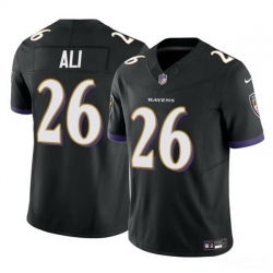 Men Baltimore Ravens 26 Rasheen Ali Black 2025 F U S E Vapor Limited Football Jersey