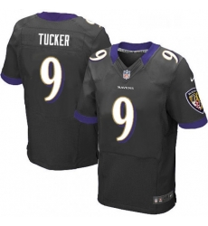 Mens Nike Baltimore Ravens 9 Justin Tucker Elite Black Alternate NFL Jersey Mens Nike Baltimore Ravens 9 Justin Tucker Elite Black Alternate NFL Jersey