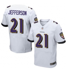 Nike Ravens #21 Tony Jefferson White Men's Stitched NFL New Elite Jersey Nike Ravens #21 Tony Jefferson White Men's Stitched NFL New Elite Jersey