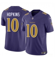 Youth Baltimore Ravens 10 DeAndre Hopkins Purple 2025 F U S E Vapor Limited Football Jersey