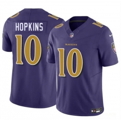 Youth Baltimore Ravens 10 DeAndre Hopkins Purple 2025 F U S E Vapor Limited Football Jersey