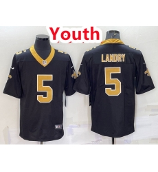 Youth Saints 5 Jarvis Landry Black Jersey Youth Saints 5 Jarvis Landry Black Jersey