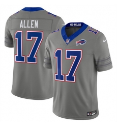Men Buffalo Bills  17 Josh Allen Gray F U S E  2026 Nickel City Vapor Stitched Football Jersey