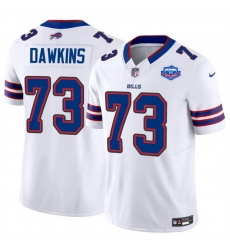 Men Buffalo Bills 73 Dion Dawkins White 2025 F U S E  With Farewell Patch Vapor Untouchable Limited Stitched Football Jersey