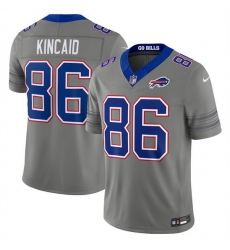 Men Buffalo Bills  86 Dalton Kincaid Gray F U S E  2026 Nickel City Vapor Stitched Football Jersey