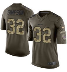 Nike Bills #32 O J Simpson Green Mens Stitched NFL Limited Salute To Service Jersey Nike Bills #32 O J Simpson Green Mens Stitched NFL Limited Salute To Service Jersey
