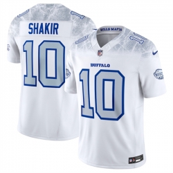 Youth Buffalo Bills 10 Khalil Shakir White 2025 F U S E Rivalries Vapor Untouchable Stitched Football Jersey
