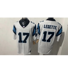 Men Carolina Panthers  17 Xavier Legette White F U S E  Vapor Limited Stitched Football Jersey