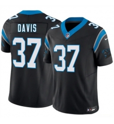 Men Carolina Panthers  37 Miles Davis Black 2026 Draft F U S E  Vapor Limited Stitched Football Jersey