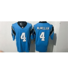 Men Carolina Panthers  4 Tetairoa McMillan Blue F U S E  Vapor Limited Stitched Football Jersey