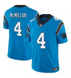 Men   Carolina Panthers 4 Tetairoa McMillan Blue Limited Stitched Jersey