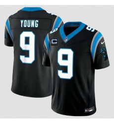 Men Carolina Panthers  9 Bryce Young Black 2026 F U S E  4 Star C Patch Vapor Limited Stitched Football Jersey