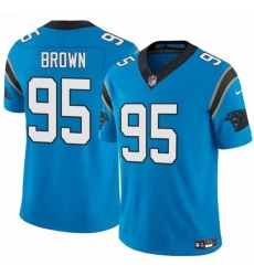 Men Carolina Panthers 95 Derrick Brown Blue 2025 F U S E Vapor Limited Stitched Football Jersey Men Carolina Panthers 95 Derrick Brown Blue 2025 F U S E Vapor Limited Stitched Football Jersey