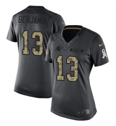 Nike Panthers #13 Kelvin Benjamin Black Womens Stitched NFL Limited 2016 Salute to Service Jersey Nike Panthers #13 Kelvin Benjamin Black Womens Stitched NFL Limited 2016 Salute to Service Jersey