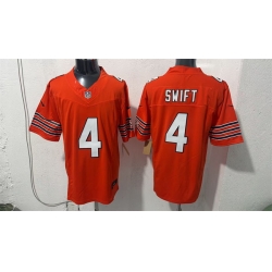 Men Chicago Bears  4 D Andre Swift Orange 2026 F U S E  Vapor Untouchable Limited Stitched Football Jersey