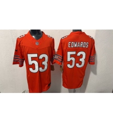 Men Chicago Bears 53 T J Edwards Orange 2026 F U S E Vapor Untouchable Limited Stitched Football Jersey