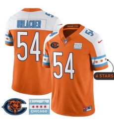 Men Chicago Bears  54 Brian Urlacher Orange Alternate City Edition F U S E  With Chicago Flag Vapor Untouchable Limited Stitched Football Jersey