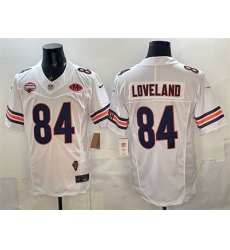 Men Chicago Bears 84 Colston Loveland White F U S E 2025 NFC North Champions 26 VMH Patch Vapor Untouchable Limited Stitched Football Jersey Men Chicago Bears 84 Colston Loveland White F U S E 2025 NFC North Champions 26 VMH Patch Vapor Untouchable Limited Stitched Football Jersey