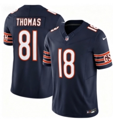 Men Chicago Bears Zavion Thomas #81 Blue F U S E 2026 Draft Stitched Football Jersey