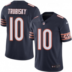 Youth Nike Chicago Bears 10 Mitchell Trubisky Elite Navy Blue Team Color NFL Jersey