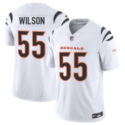 Men Cincinnati Bengals 55 Logan Wilson White 2025 F U S E  Vapor Untouchable Limited Stitched Football Jersey