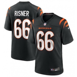 Men's Nike Dalton Risner Black Cincinnati Bengals Team Game Jersey