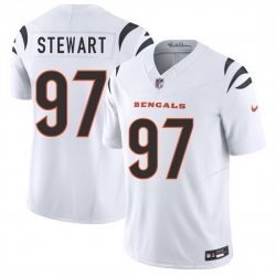 Youth Cincinnati Bengals 97 Shemar Stewart White 2025 Draft F U S E  Vapor Untouchable Limited Stitched Football Jersey