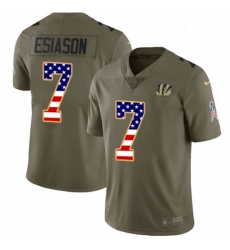Youth Nike Cincinnati Bengals 7 Boomer Esiason Limited OliveUSA Flag 2017 Salute to Service NFL Jersey Youth Nike Cincinnati Bengals 7 Boomer Esiason Limited OliveUSA Flag 2017 Salute to Service NFL Jersey