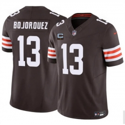 Men Cleveland Browns 13 Corey Bojorquez Brown 2025 F U S E  With 1 Star C Patch Vapor Limited Stitched Football Jersey