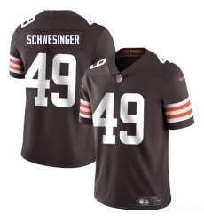 Men Cleveland Browns 49 Carson Schwesinger Brown 2025 Draft Vapor Untouchable Limited Stitched Football Jersey Men Cleveland Browns 49 Carson Schwesinger Brown 2025 Draft Vapor Untouchable Limited Stitched Football Jersey