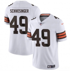Men Cleveland Browns 49 Carson Schwesinger White 2025 Draft Vapor Untouchable Limited Stitched Football Jersey