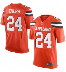Mens Nike Cleveland Browns 24 Nick Chubb Elite Orange Alternate NFL Jersey Mens Nike Cleveland Browns 24 Nick Chubb Elite Orange Alternate NFL Jersey