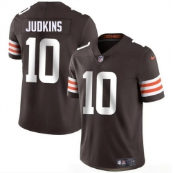 Youth Cleveland Browns 10 Quinshon Judkins Brown 2025 Draft Vapor Untouchable Limited Stitched Football Jersey