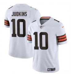 Youth Cleveland Browns 10 Quinshon Judkins White 2025 Draft Vapor Untouchable Limited Stitched Football Jersey
