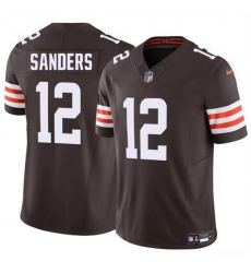 Youth Cleveland Browns 12 Shedeur Sanders Brown 2025 Draft F U S E  Vapor Limited Stitched Football Jersey