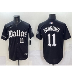 Men Dallas Cowboys 11 Micah Parsons Black 27Gothic Lone Star Edition 27 Limited Stitched Baseball Jersey Men Dallas Cowboys 11 Micah Parsons Black 27Gothic Lone Star Edition 27 Limited Stitched Baseball Jersey