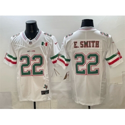 Men Dallas Cowboys 22 Emmitt Smith 2024 Mexico White F U S E  Stitched Football Jersey