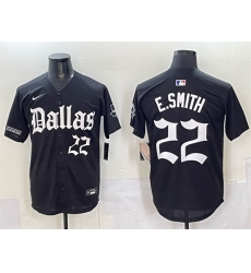 Men Dallas Cowboys 22 Emmitt Smith Black  27Gothic Lone Star Edition 27 Limited Stitched Baseball Jersey