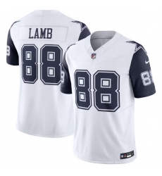 Men Dallas Cowboys 88 CeeDee Lamb Nike White Vapor F U S E Limited Jerseys