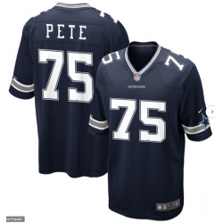 Men Nike Dallas Cowboys PETE #75 Blue F U S E Stitched NFL Jersey