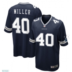 Men Nike Dallas Cowboys Von Miller #40 Blue F U S E Stitched NFL Jersey