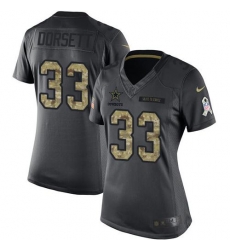 Nike Cowboys #33 Tony Dorsett Black Womens Stitched NFL Limited 2016 Salute to Service Jersey Nike Cowboys #33 Tony Dorsett Black Womens Stitched NFL Limited 2016 Salute to Service Jersey