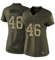 Nike Cowboys #46 Alfred Morris Green Womens Stitched NFL Limited Salute to Service Jers Nike Cowboys #46 Alfred Morris Green Womens Stitched NFL Limited Salute to Service Jers