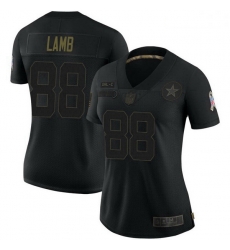 Women Dallas Cowboys CeeDee Lamb Black Limited 2020 Salute To Service Jersey Women Dallas Cowboys CeeDee Lamb Black Limited 2020 Salute To Service Jersey