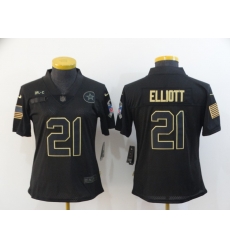 Women Nike Dallas Cowboys 21 Ezekiel Elliott Black Women 2020 Salute To Service Limited Jersey Women Nike Dallas Cowboys 21 Ezekiel Elliott Black Women 2020 Salute To Service Limited Jersey