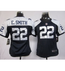 Women Nike Dallas Cowboys 22 E.SMITH Blue Thankgivings Nike NFL Jerseys Women Nike Dallas Cowboys 22 E.SMITH Blue Thankgivings Nike NFL Jerseys