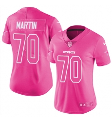 Womens Nike Cowboys #70 Zack Martin Pink Stitched NFL Limited Rush Fashion Jersey Womens Nike Cowboys #70 Zack Martin Pink Stitched NFL Limited Rush Fashion Jersey